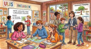 dessin montrant une classe d'ULIS